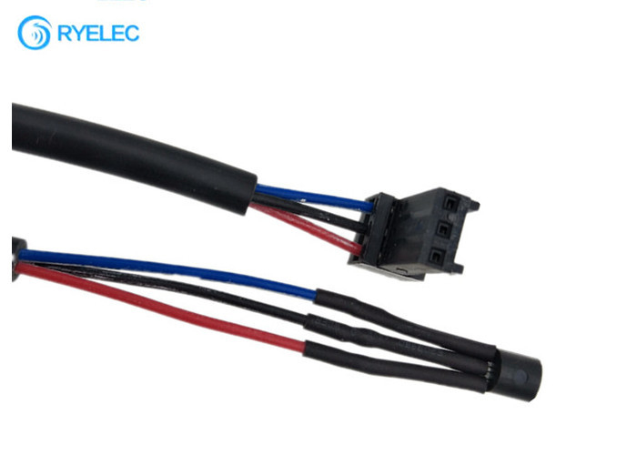 3Pin IDC Female 2.54mm To Tepmerature Sensor Connector Wiring Harness For 24AWG PVC Cable