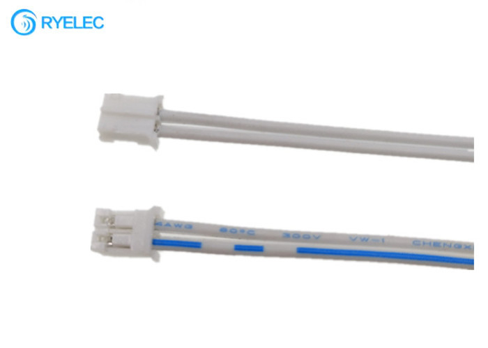 Single Ended 2 Pole White Ribbon With JST PH2.0 Connector With 2468 24awg Flat Cable