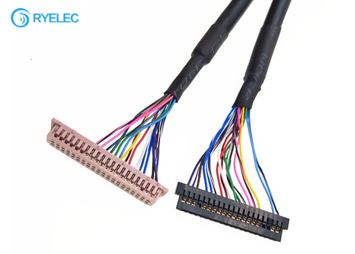 OEM ODM 40PIN  DF13-40DS-1.25C to 20PIN JAE Fi-S20S With Jacket Lvds Cable For Digital