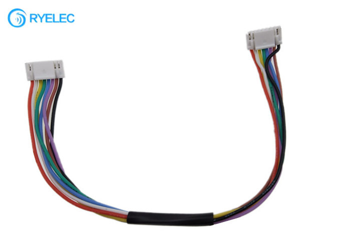 Custom 1.25mm Pitch 8 Pin JST-GH / GHR-08V Connectors With Silicon 3239 30AWG Rubber Wire Cable