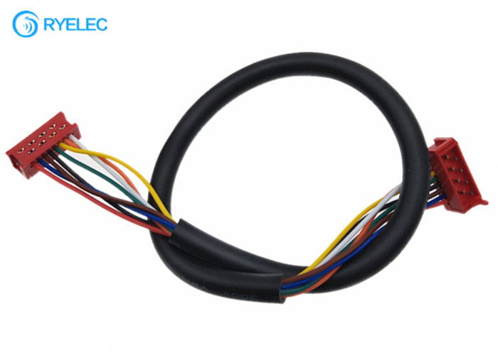 2.54mm Pitch Red Micro Match Bulk 8P To 8P Male To Male Ribbon Idc Jacket Flexible Cable Wire