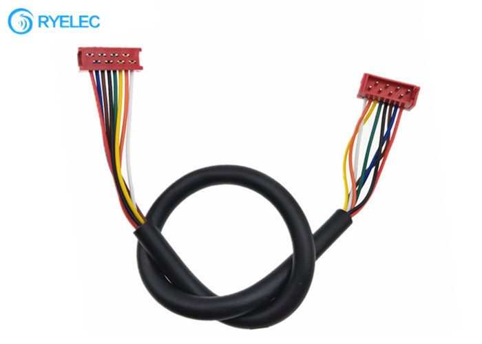 2.54mm Pitch Red Micro Match Bulk 8P To 8P Male To Male Ribbon Idc Jacket Flexible Cable Wire