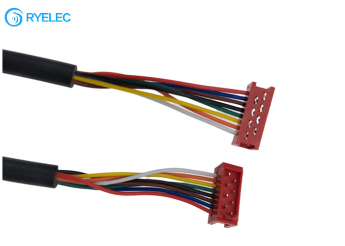 2.54mm Pitch Red Micro Match Bulk 8P To 8P Male To Male Ribbon Idc Jacket Flexible Cable Wire