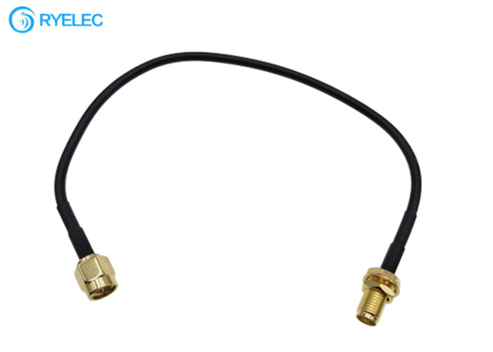 SMA Male To SMA Female Bulkhead RG174 Pigtail RF Coaxial Cable For Antenna