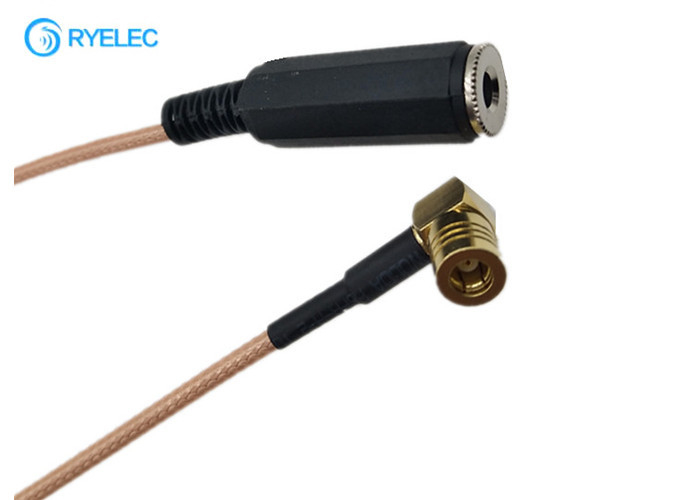 Female Aux 3.5mm AUX Audio Stereo Jack To Right Angle SMB Female Connector Cable