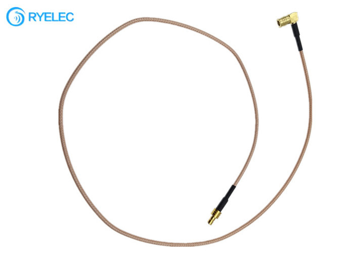 SMB Male To SMB Female Right Angle Connector For Rg316 Rf Interface Cable Assembly