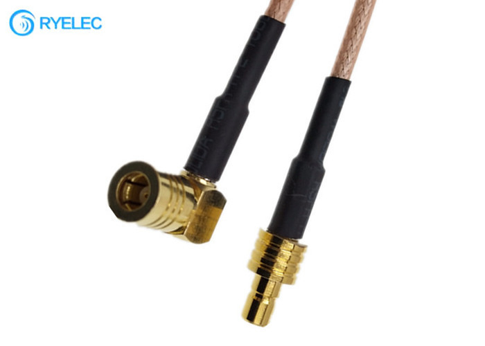 SMB Male To SMB Female Right Angle Connector For Rg316 Rf Interface Cable Assembly