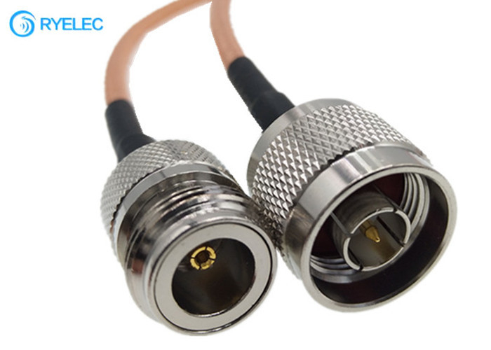 RG142 Double Shielded FEP Jacket RF Coaxial Cable With N Male To N Female Connector