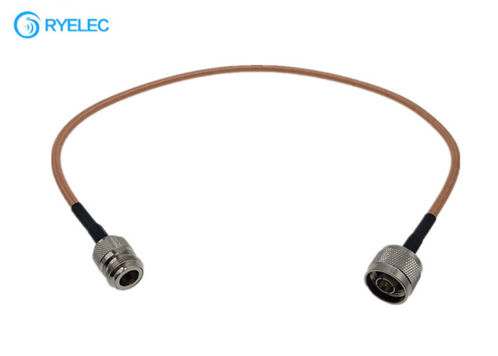 RG142 Double Shielded FEP Jacket RF Coaxial Cable With N Male To N Female Connector