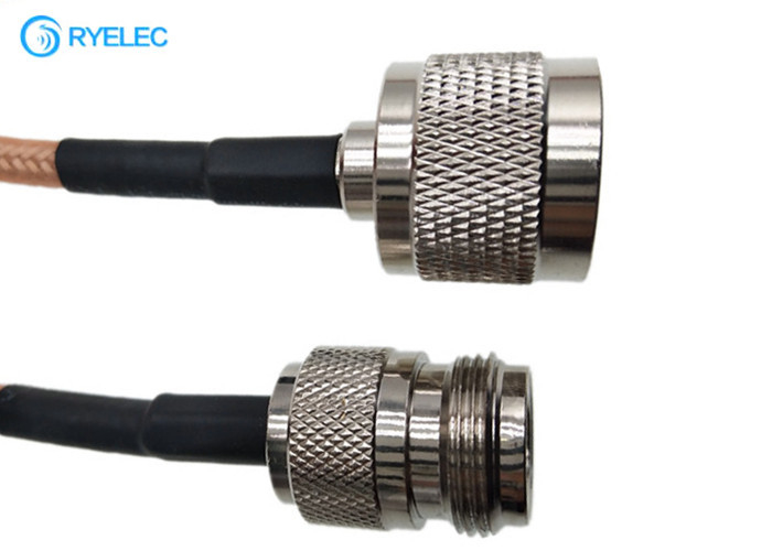 RG142 Double Shielded FEP Jacket RF Coaxial Cable With N Male To N Female Connector