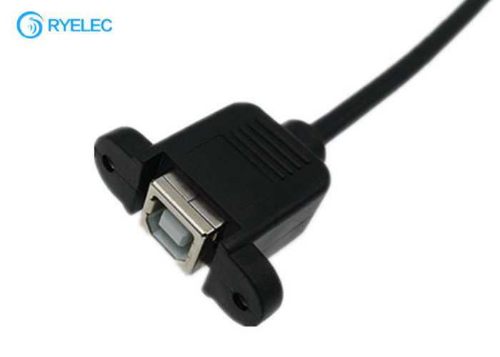 USB TYPE B Female Panel Mount To Molex Picoblade 4pin 51021 With 100mm Date Cable