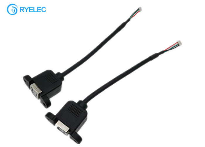 USB TYPE B Female Panel Mount To Molex Picoblade 4pin 51021 With 100mm Date Cable