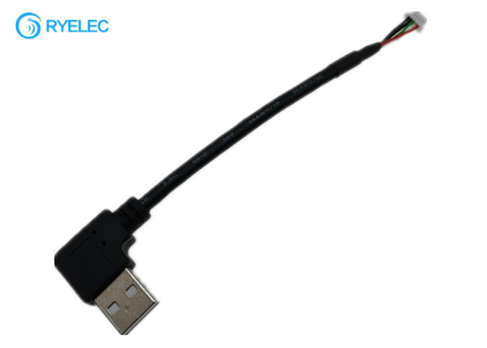 Custom 1.0mm Pitch 5 Pin SH Micro JST Connector To USB A  Right Angle Male Plug Cable
