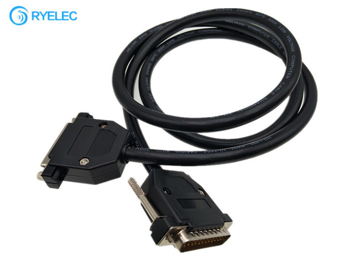 Custom D-Sub 25Pin DB25 Male To Female Serial Parallel Printer Extension Round Ribble Cable