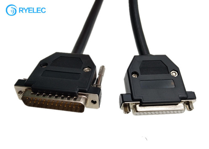 Custom D-Sub 25Pin DB25 Male To Female Serial Parallel Printer Extension Round Ribble Cable