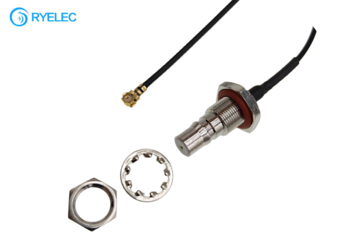 RF Pigtail Cable QMA Jack Waterproof Female Bulkhead To U.FL IPEX For 1.13 Cable