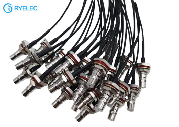 RF Pigtail Cable QMA Jack Waterproof Female Bulkhead To U.FL IPEX For 1.13 Cable