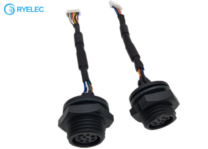 Panel Mount M16 Waterproof Female With NSH Series 1.0mm JST 8P NSHR-08V-S 28AWG Cable