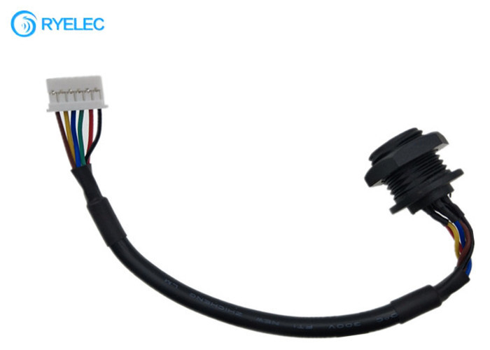 Custom Panel Mount M16 Waterproof Female Connector With 2.0 MM JST PAP-06V-S Cable