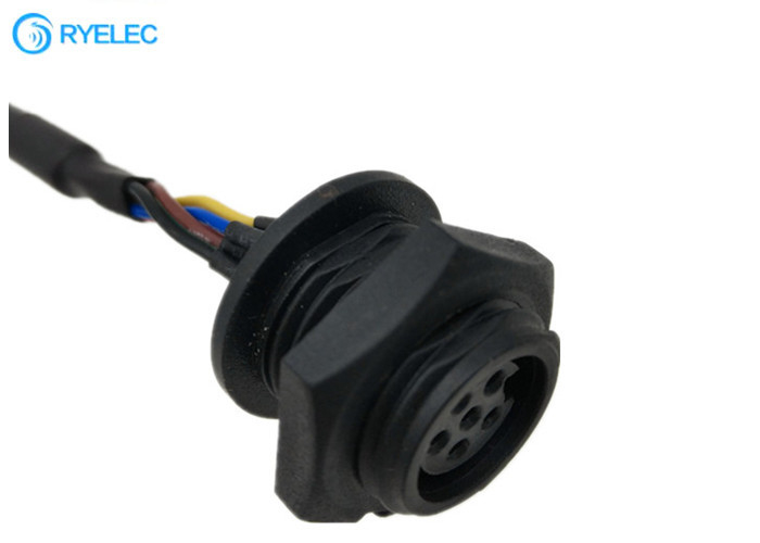 Custom Panel Mount M16 Waterproof Female Connector With 2.0 MM JST PAP-06V-S Cable