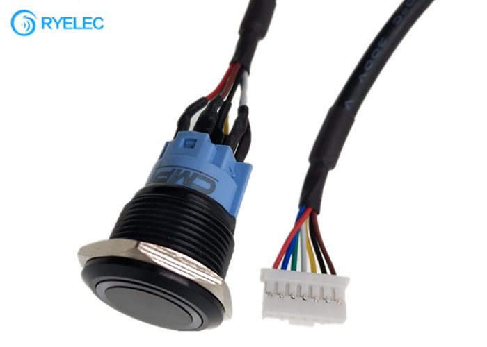 IP65 Waterproof Pushbutton Led Button Switch To 2.0MM 7 Pin JST PAP-07V-S PVC Cable