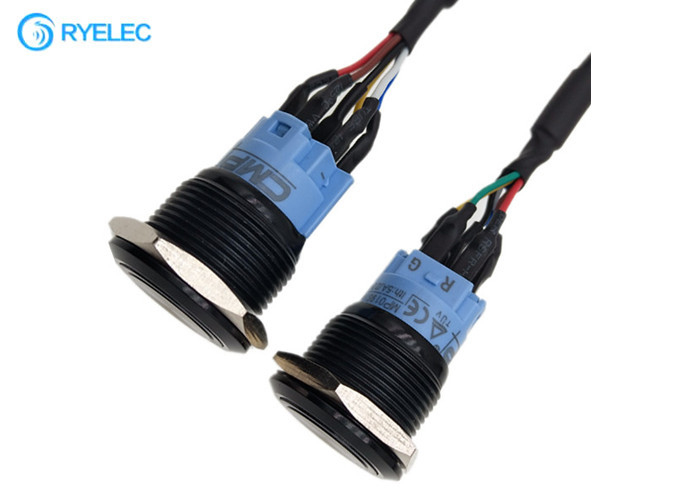 IP65 Waterproof Pushbutton Led Button Switch To 2.0MM 7 Pin JST PAP-07V-S PVC Cable