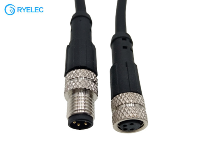 M8 4P Waterproof Aviation Molded Male To Female Plug To Socket Antenna Extension Cable