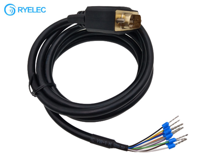 RS232 Male VGA DB 9P DB9 Computer Cable To Ferrule Mini Crimp Terminal Connector