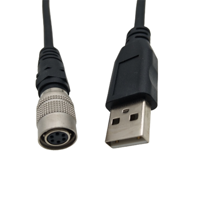  6 Pin Push Pull Circular USB2.0 Custom Wire Harness Assembly For Cameras