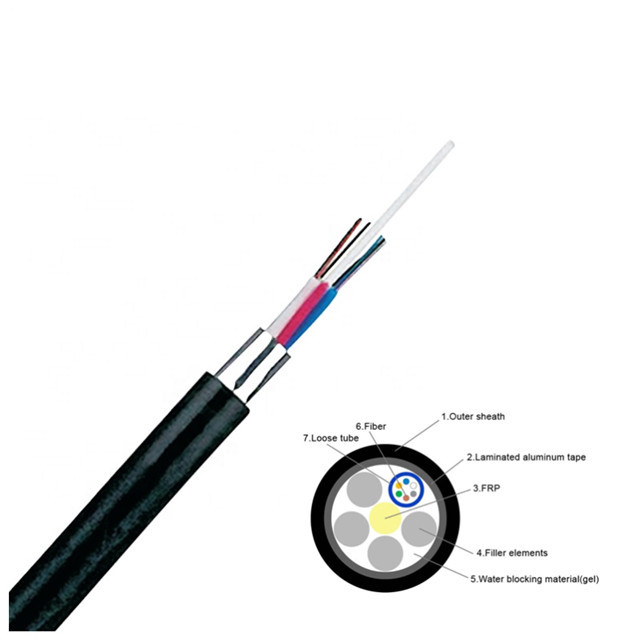 6 Core G652D Anti Rodent GYTA Fiber Optic Cable  Long Distance Telecommunication