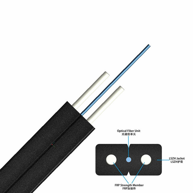 4 Core  G657A1 Indoor Drop Cable Home 1Km FRP KFRP FTTH