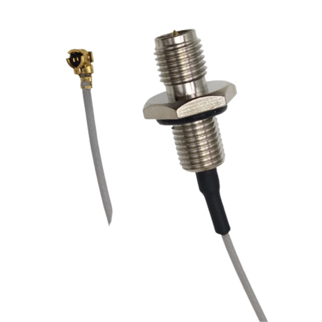 RP SMA Female Nickel Plated RF Cable Assemblies Bulkhead Straight To  UFL With 113 1.13