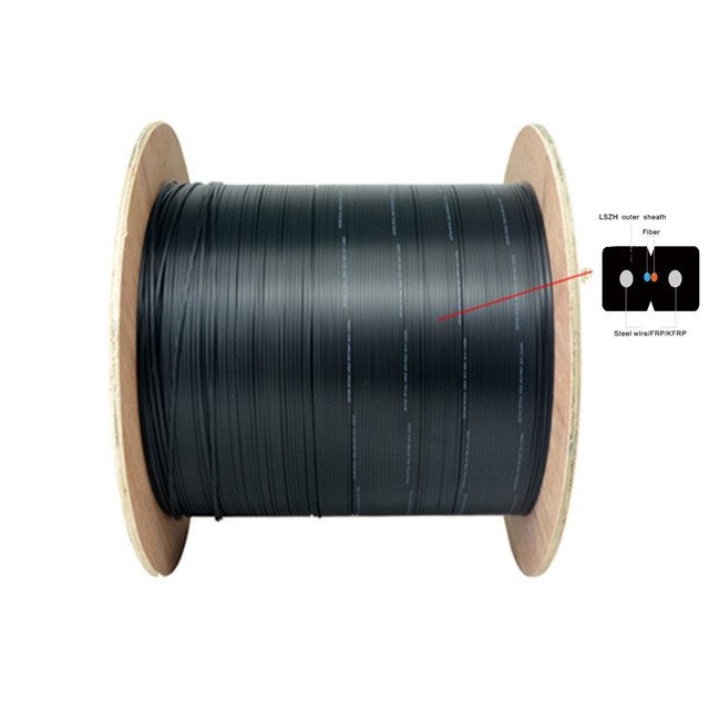 GJYXFCH FTTH 2 Core Fiber Optic Cable  Flame Retardant PVC Sheathed