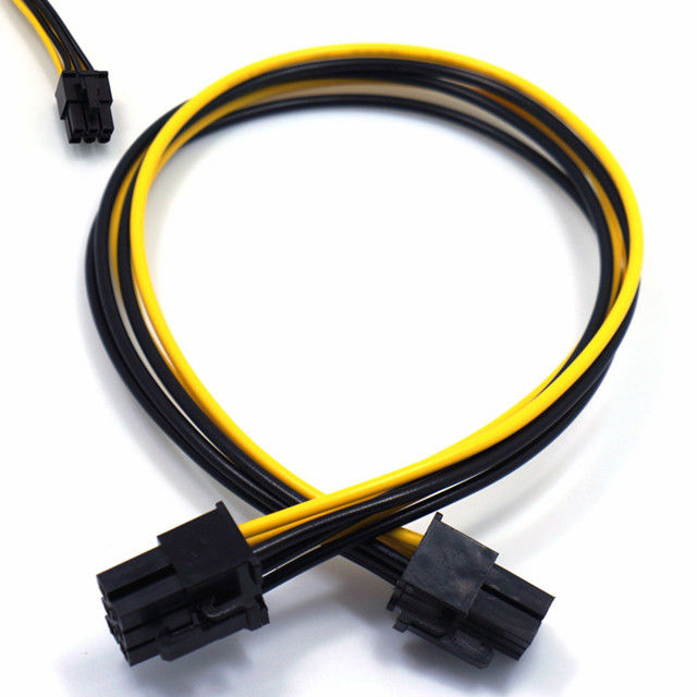 Molex Connector UL1015 6 Pin PCIE Splitter Cable For Bitcoin Mining