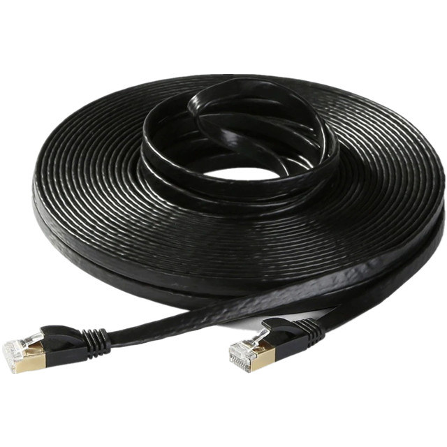 Gold Plated 50ft 8P8C Rj45 Shielded Cat 7 Ethernet Cable For Router Switch