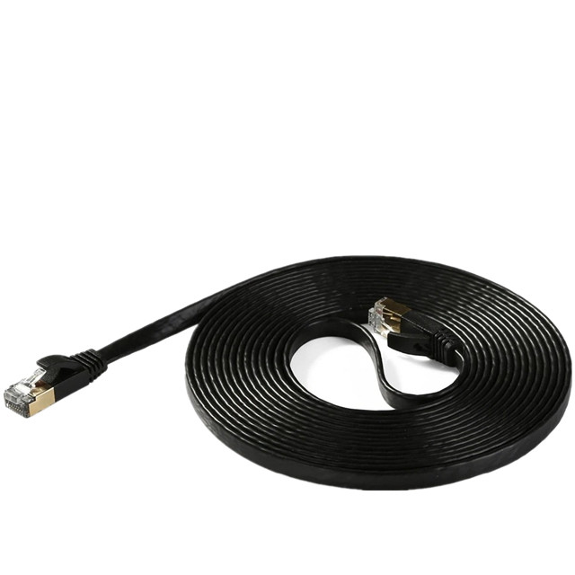 Gold Plated 50ft 8P8C Rj45 Shielded Cat 7 Ethernet Cable For Router Switch