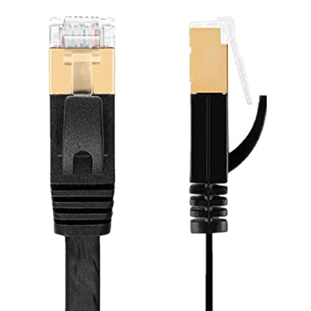 Gold Plated 50ft 8P8C Rj45 Shielded Cat 7 Ethernet Cable For Router Switch