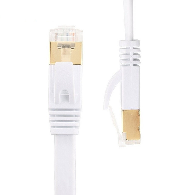 Gold Plated 50ft 8P8C Rj45 Shielded Cat 7 Ethernet Cable For Router Switch
