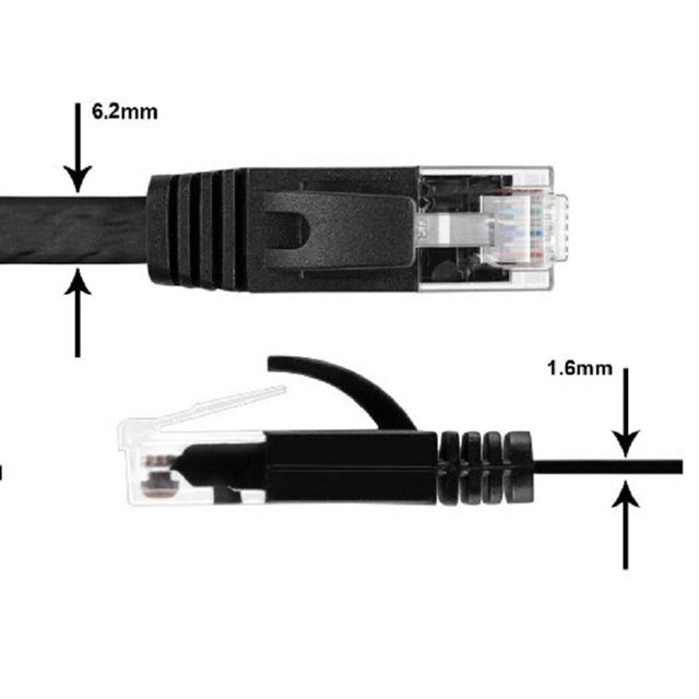 300PCS/Lot 3FT 1M Flat UTP Ethernet Network Cable RJ45 Patch LAN Cable
