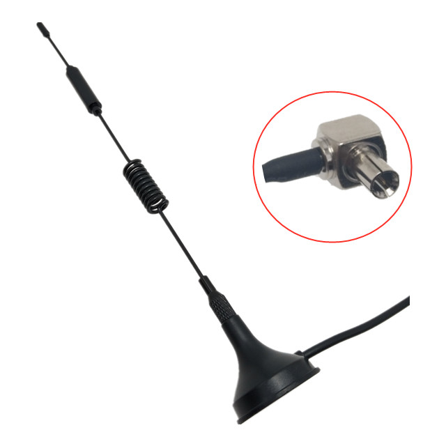 7dbi 4g LTE Helica  Spring GPS GSM Antenna Magnetic Base Crc9 For Signal Booster