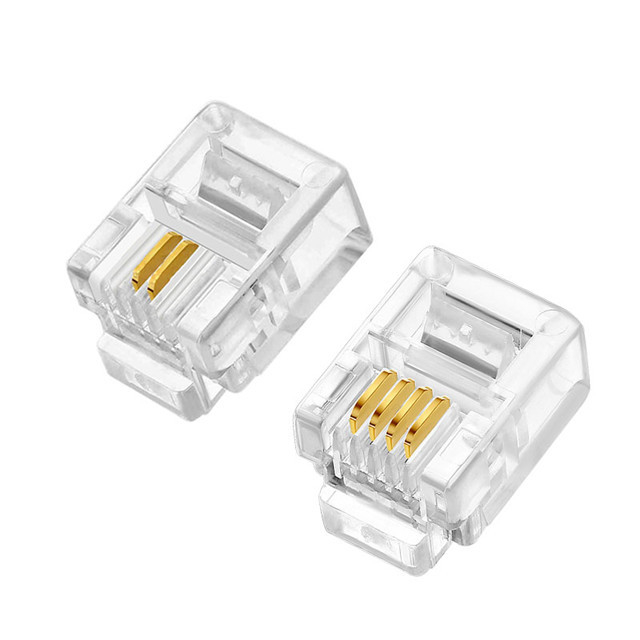 Ethernet Connections 6 Pin Telephone 6p4c 6p6c Rj11 Network Patch Cord