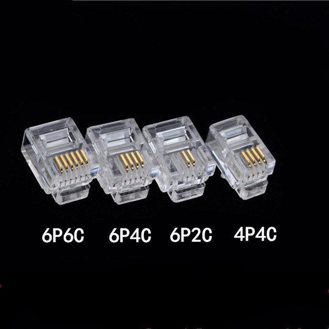 Ethernet Connections 6 Pin Telephone 6p4c 6p6c Rj11 Network Patch Cord