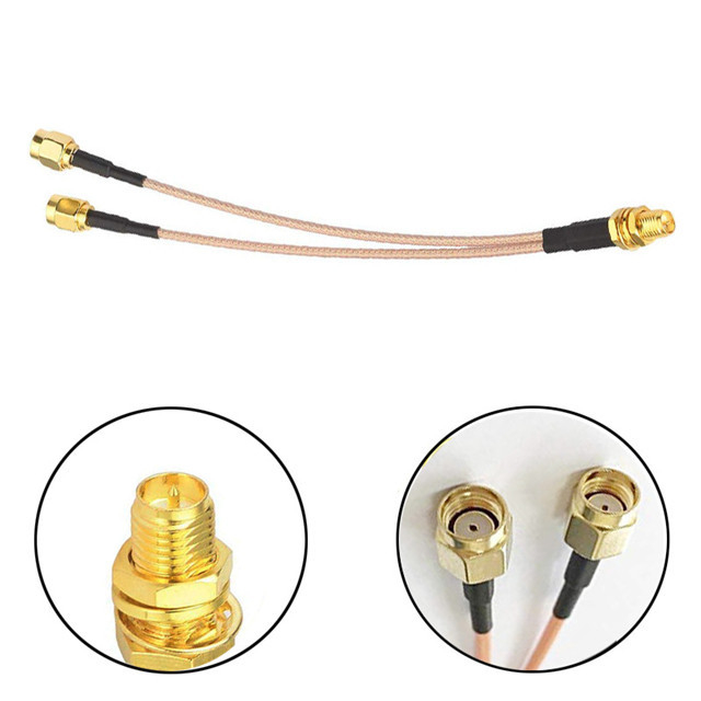 2 SMA Male RP Plug Y Type Splitter Pigtail RG316 RF Cable Assemblies