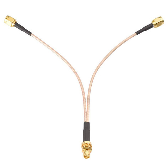 2 SMA Male RP Plug Y Type Splitter Pigtail RG316 RF Cable Assemblies