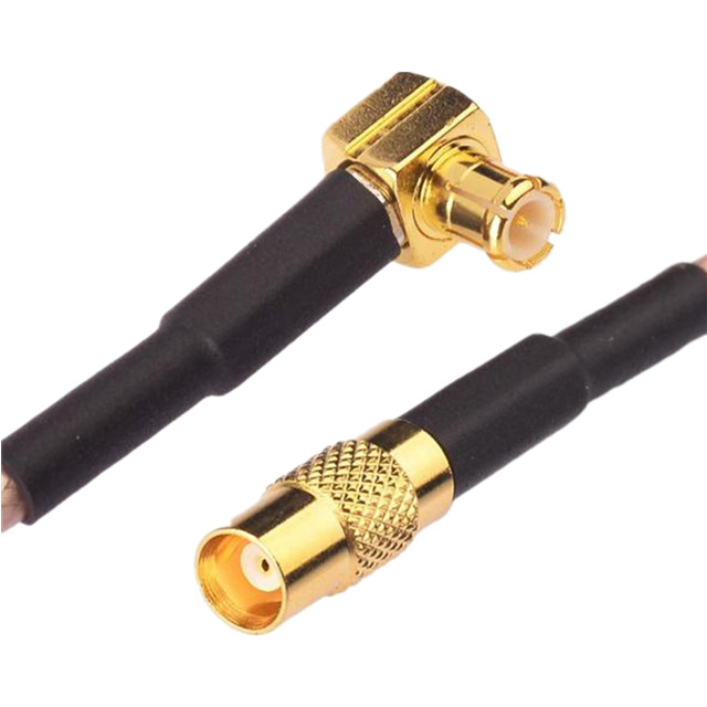 Right Angle Elbow RG316 RF Connection Cable Brass Gold Plating supplier