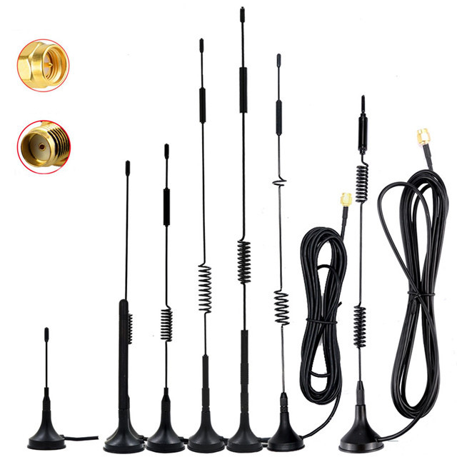 Extra Long 433mhz 4ghz Aerial 12dbi High Gain Magnetic RG174 Cable With Sma Male