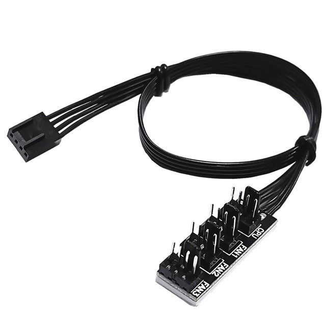 ROHS 40cm PVC Insulation PC Fan Header Power Hub 1 To 4