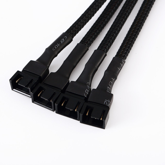 UL1007 22AWG Extendable 4pin Rgb Pc Fan Power Splitter