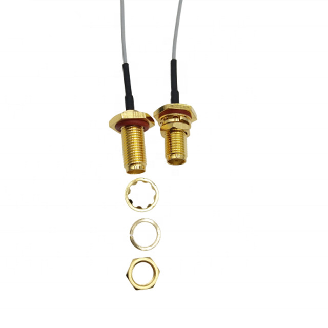 U.Fl To Waterproof IP67 SMA Female Connectors With 13mm Thread Coaxial RF Cable