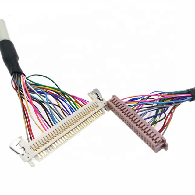 30pin Jae Fi-X30hl To 40pin  Df13-40p 20276 30v Shield Lvds Cable For LCD Screen Panel